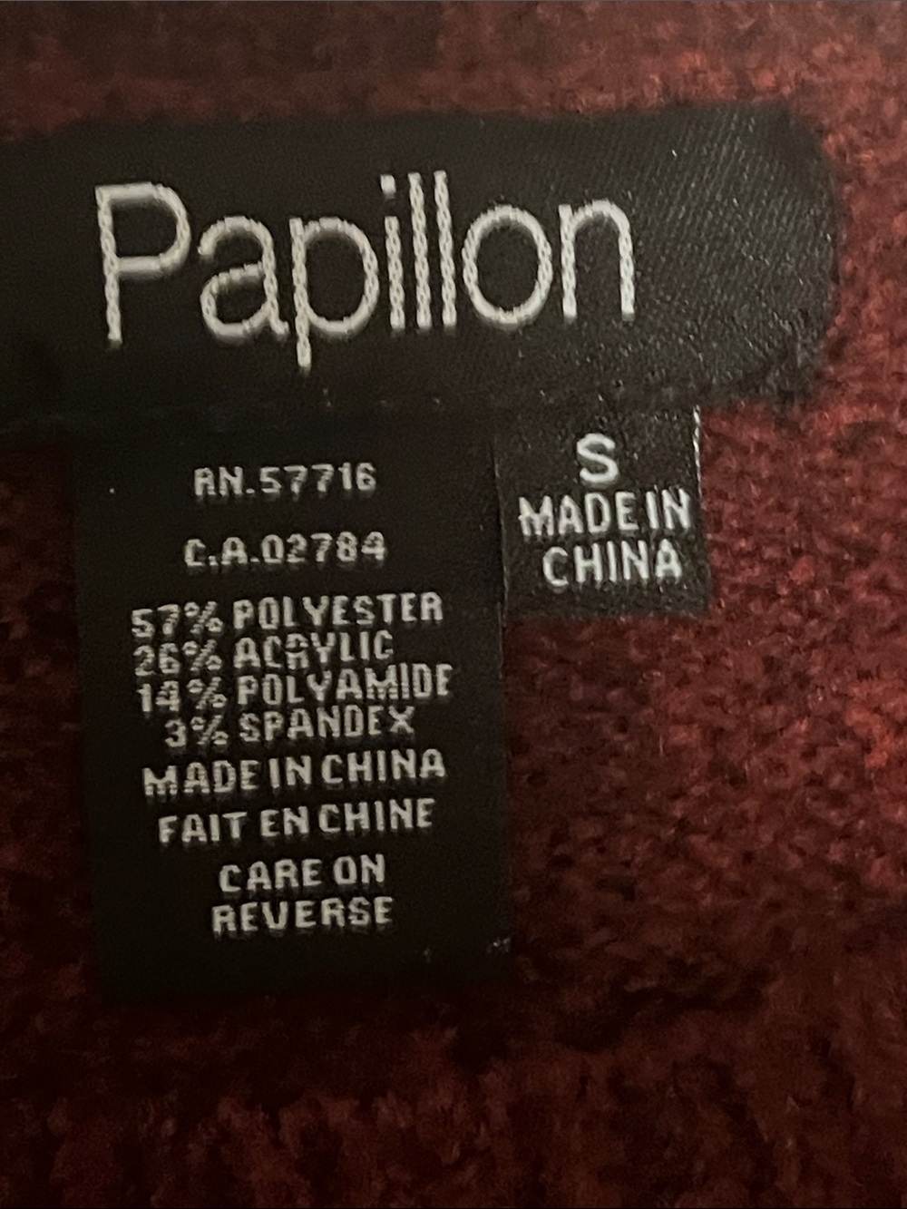 Papillon Burgundy Sweater - Picture 10 of 11